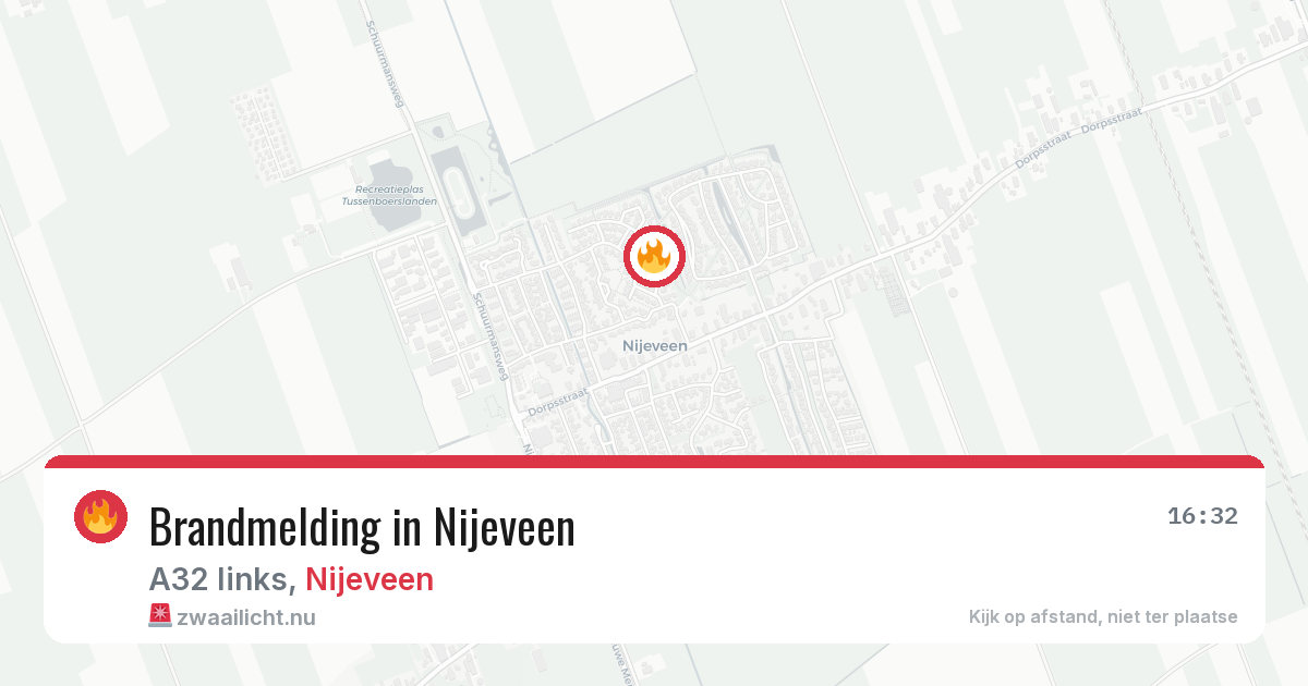 Brandmelding in Nijeveen — 25 jul 2026