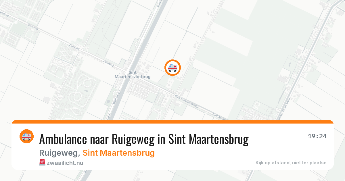 Ambulance naar Ruigeweg in Sint Maartensbrug — 1 jul 2026