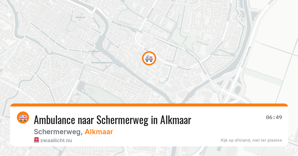 Ambulance naar Schermerweg in Alkmaar — 16 jul 2026
