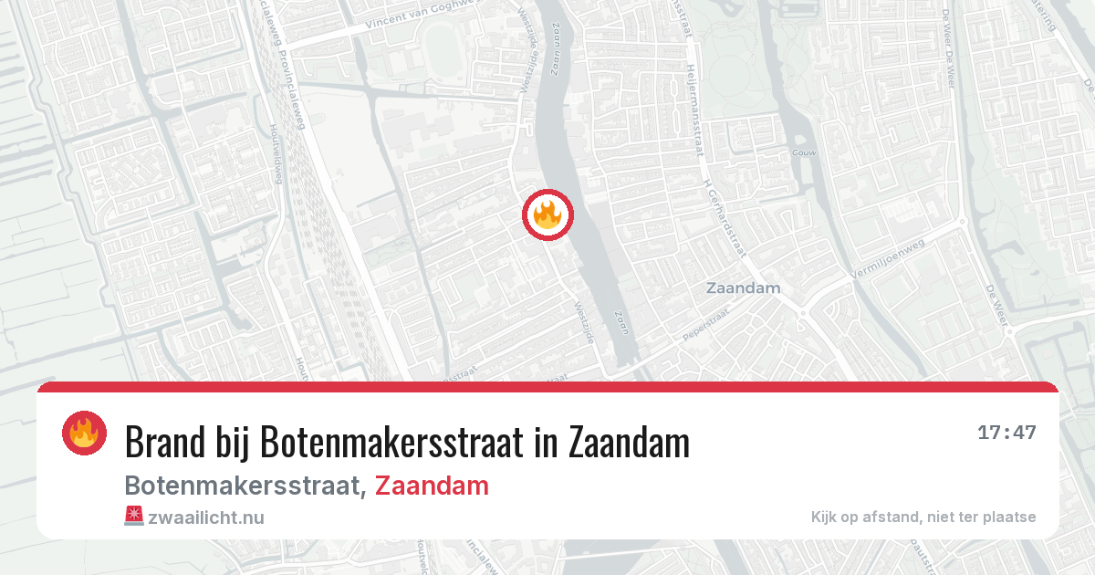 Brand bij Botenmakersstraat in Zaandam — 15 jul 2026