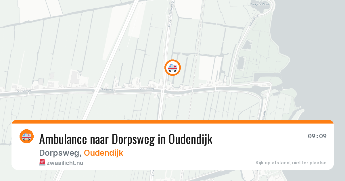 Ambulance naar Dorpsweg in Oudendijk — 8 mrt 2026
