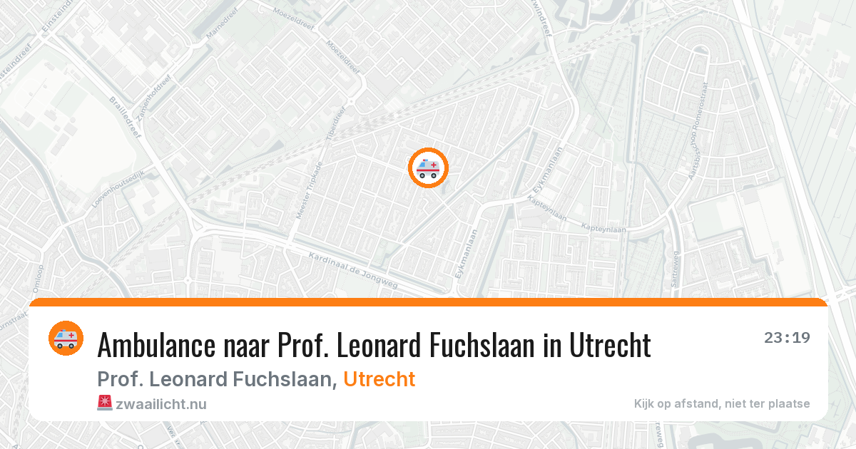 Ambulance naar Prof. Leonard Fuchslaan in Utrecht — 8 apr 2026