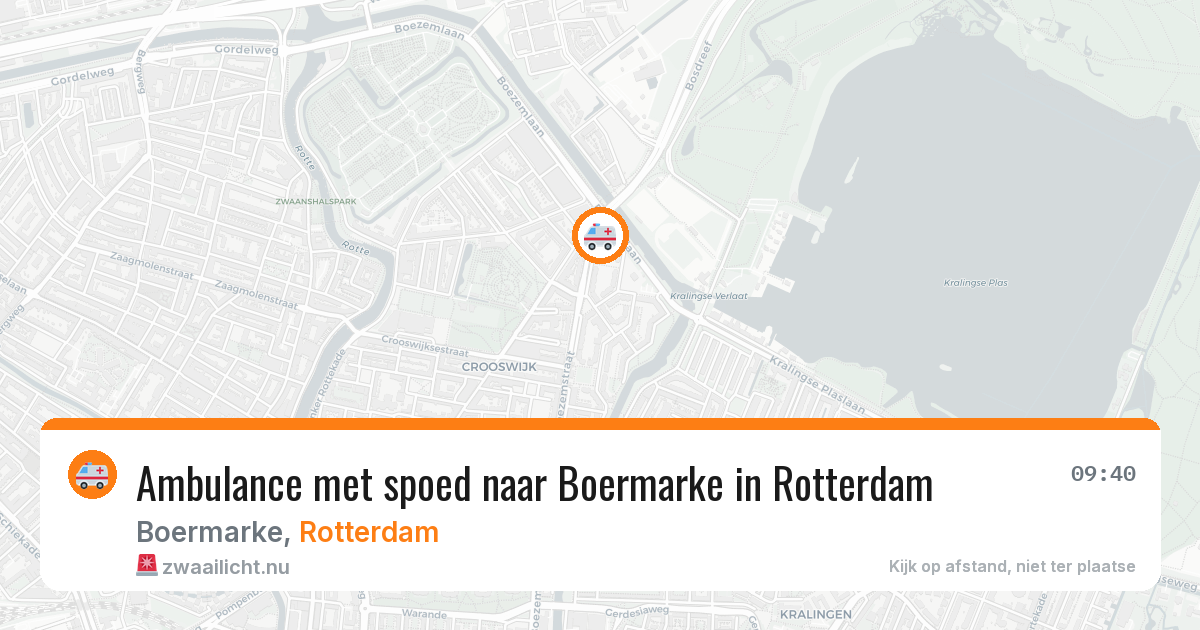 Ambulance met spoed naar Boermarke in Rotterdam — 21 mrt 2026