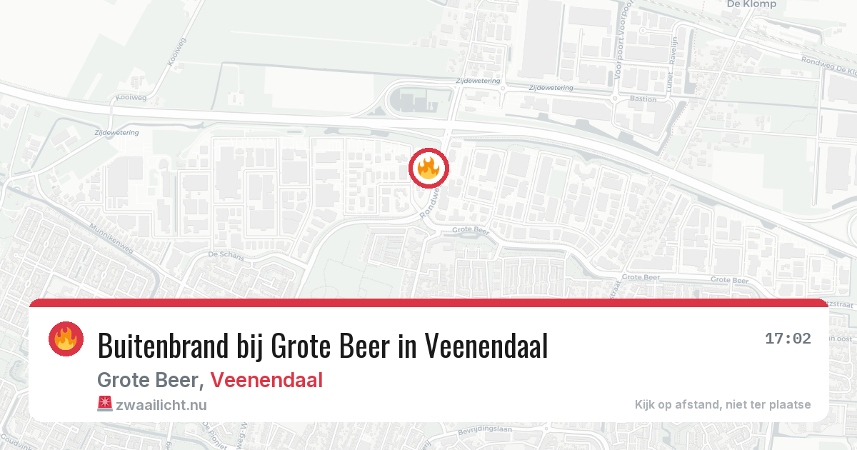 Buitenbrand bij Grote Beer in Veenendaal — 22 apr 2026