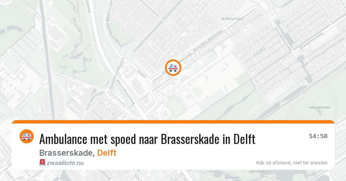 Ambulance met spoed naar Brasserskade in Delft — 19 jan 2026