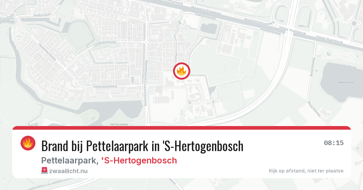Brand bij Pettelaarpark in 'S-Hertogenbosch — 23 jul 2026