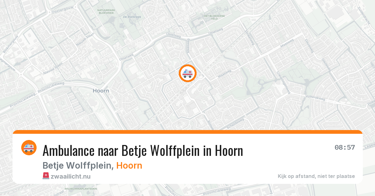 Ambulance naar Betje Wolffplein in Hoorn — 15 jul 2026