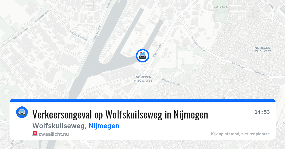 Verkeersongeval op Wolfskuilseweg in Nijmegen — 25 jan 2026