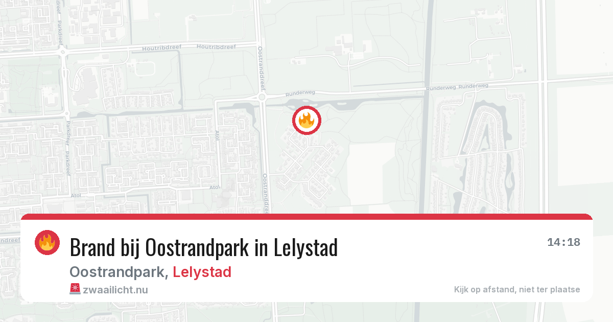 Brand bij Oostrandpark in Lelystad — 25 jul 2026