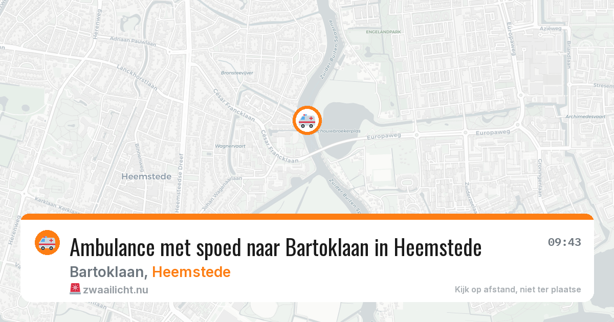 Ambulance met spoed naar Bartoklaan in Heemstede — 13 jul 2026