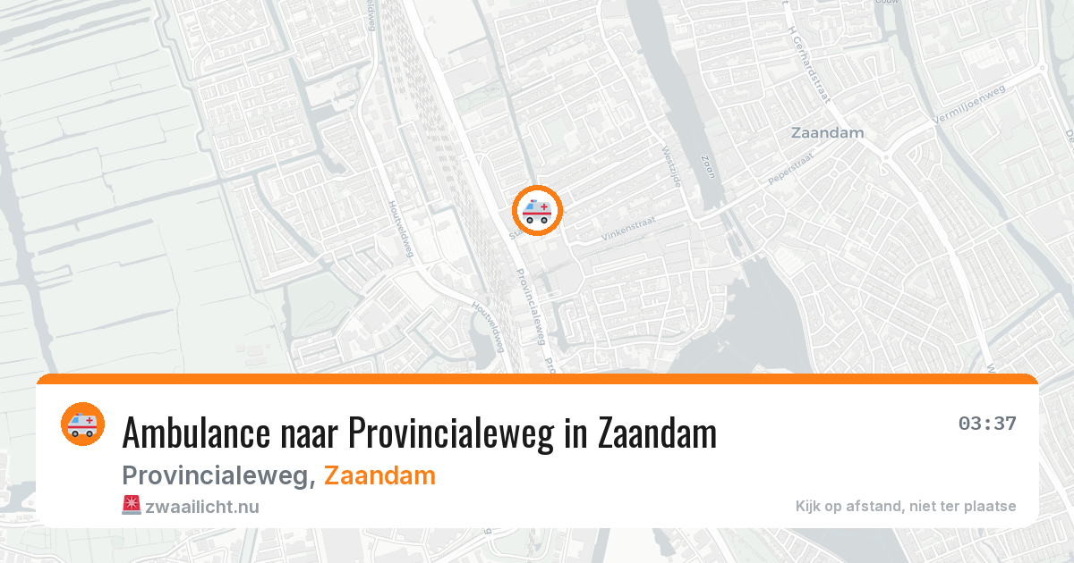 Ambulance naar Provincialeweg in Zaandam — 26 jul 2026