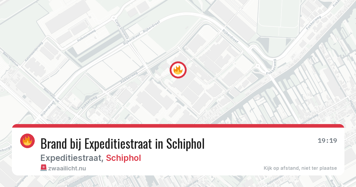Brand bij Expeditiestraat in Schiphol — 12 jul 2026