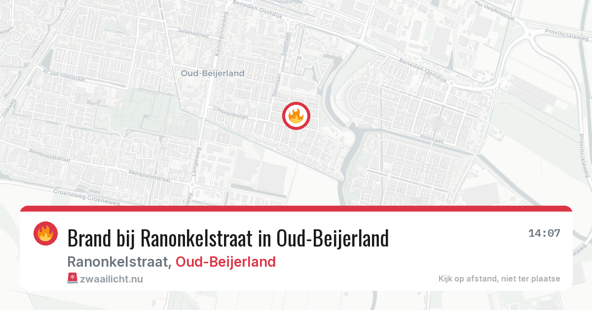 Brand bij Ranonkelstraat in Oud-Beijerland — 30 mei 2026