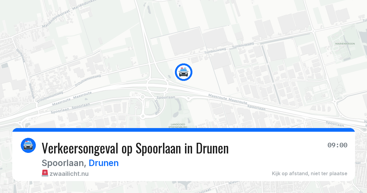 Verkeersongeval op Spoorlaan in Drunen — 9 apr 2026
