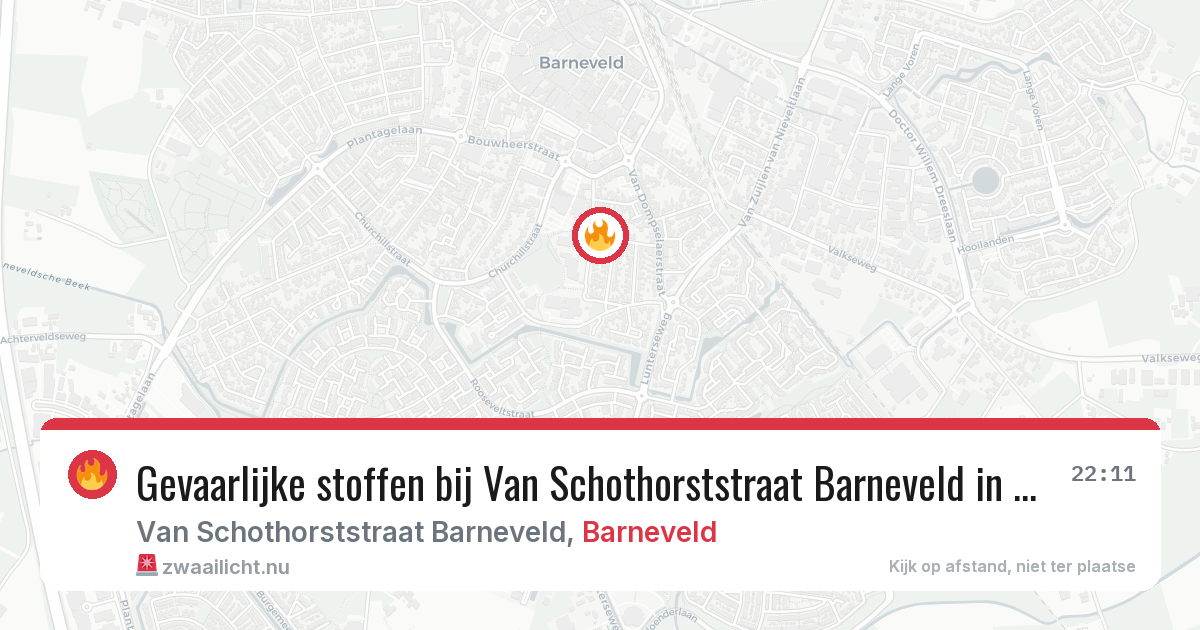 Gevaarlijke stoffen bij Van Schothorststraat Barneveld in Barneveld — 24 mrt 2026
