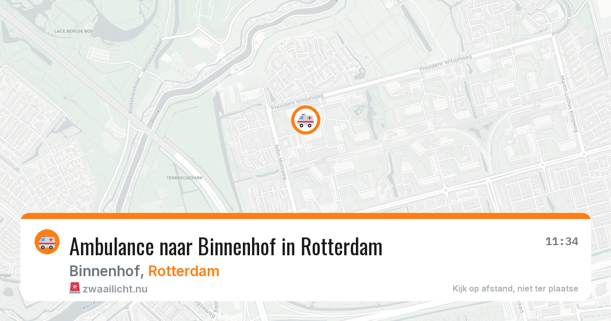 Ambulance naar Binnenhof in Rotterdam — 18 mei 2026