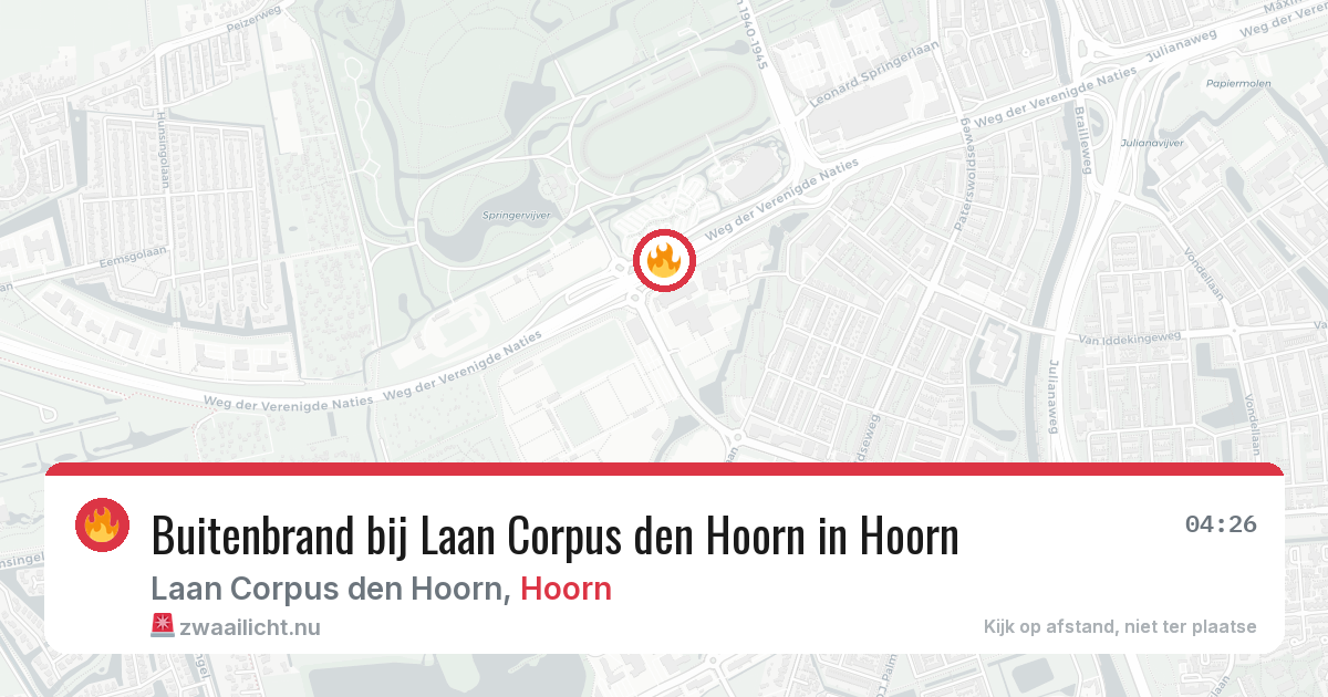 Buitenbrand bij Laan Corpus den Hoorn in Hoorn — 17 jul 2026