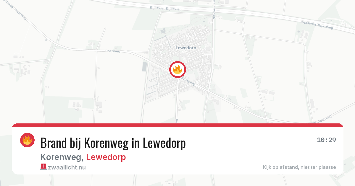 Brand bij Korenweg in Lewedorp — 14 apr 2026