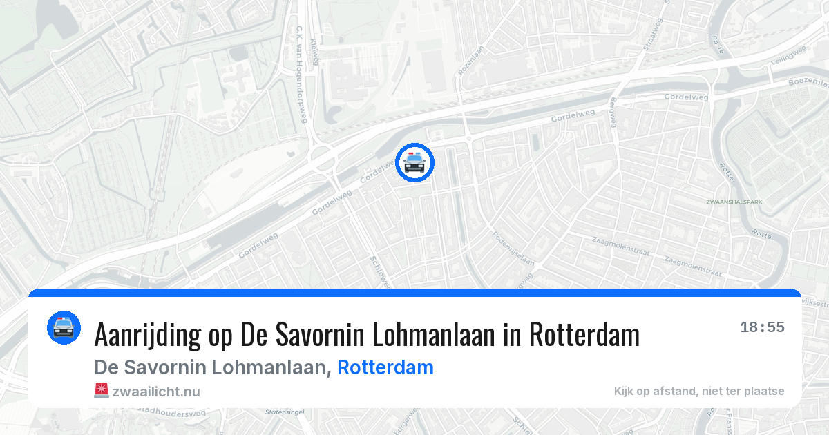 Aanrijding op De Savornin Lohmanlaan in Rotterdam — 13 jul 2026