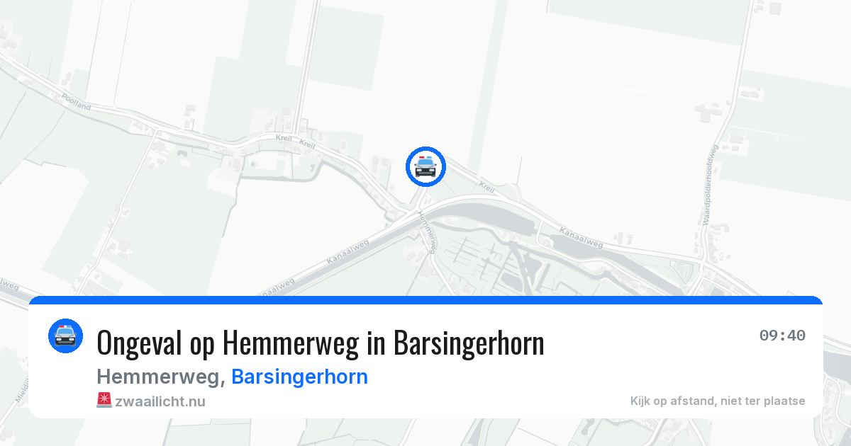 Ongeval op Hemmerweg in Barsingerhorn — 2 jun 2026
