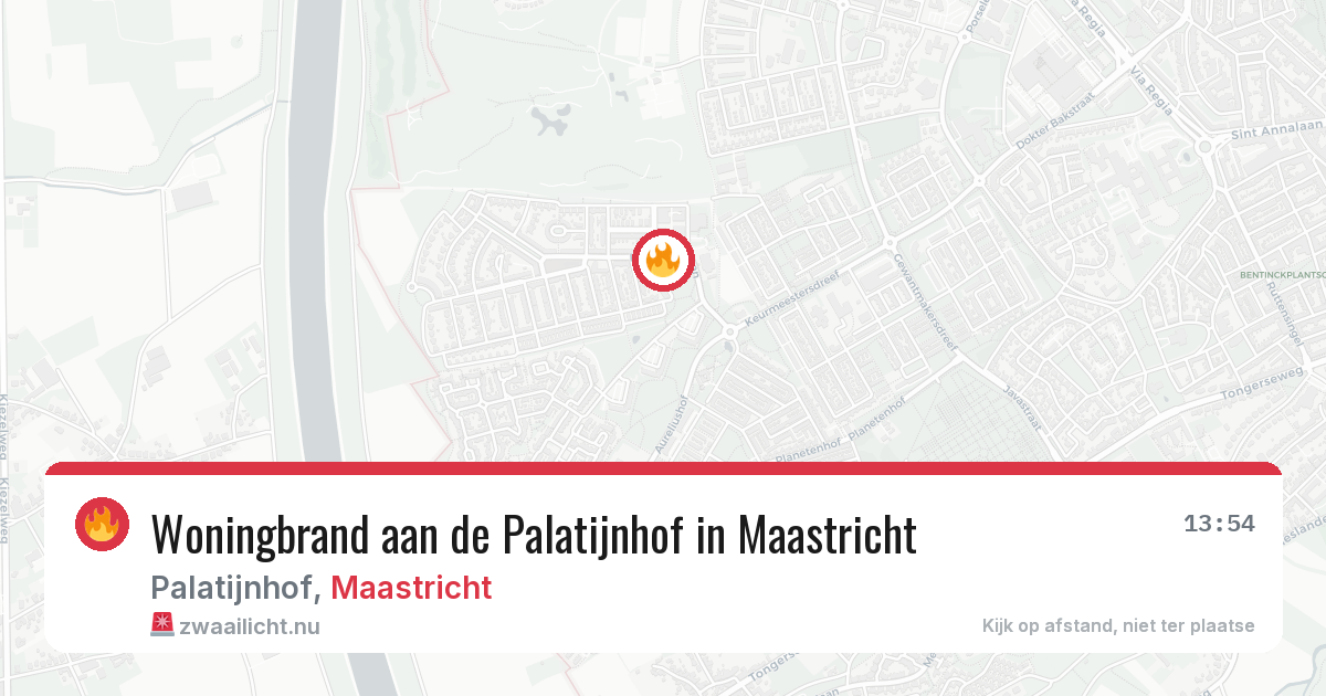 Woningbrand aan de Palatijnhof in Maastricht — 19 feb 2026