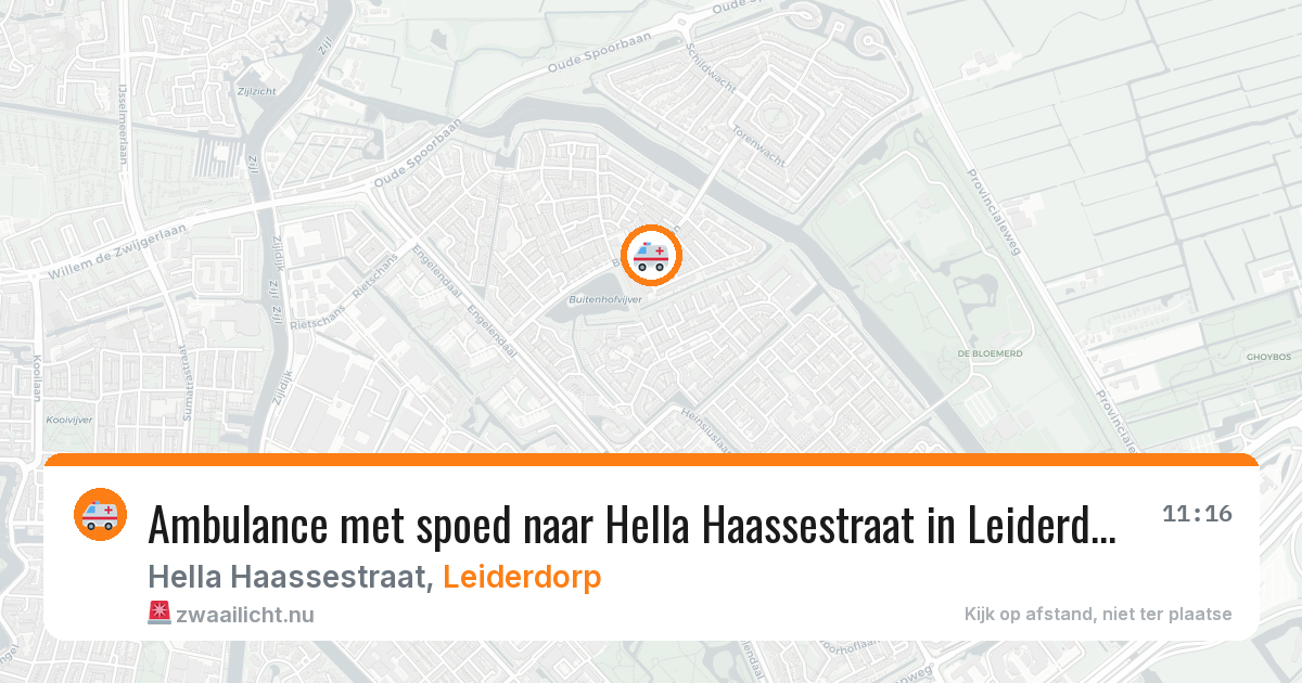 Ambulance met spoed naar Hella Haassestraat in Leiderdorp — 18 feb 2026