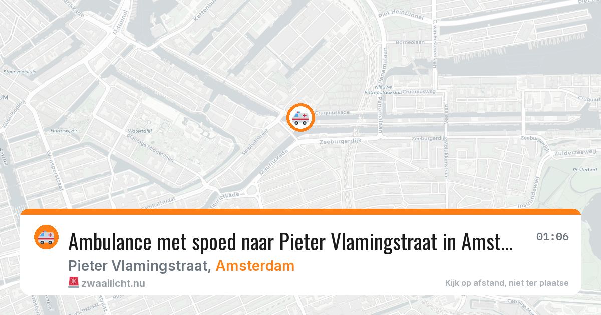 Ambulance met spoed naar Pieter Vlamingstraat in Amsterdam — 18 jul 2026