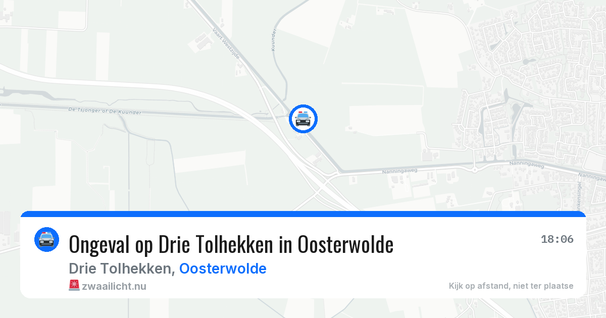 Ongeval op Drie Tolhekken in Oosterwolde — 16 jul 2026