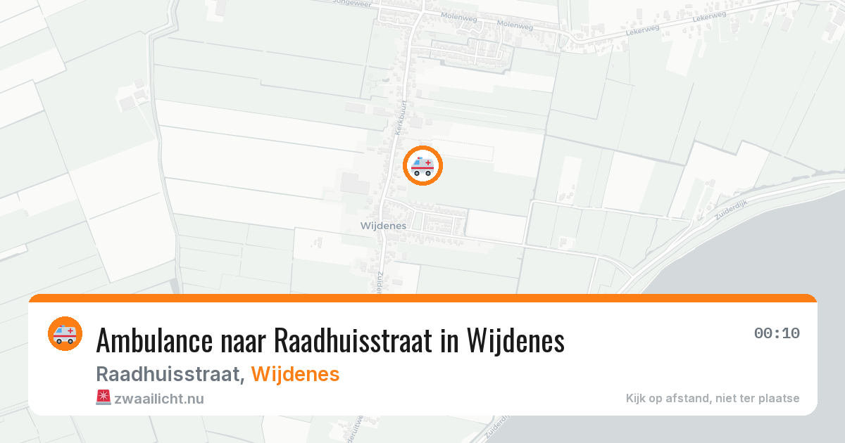 Ambulance naar Raadhuisstraat in Wijdenes — 18 jul 2026
