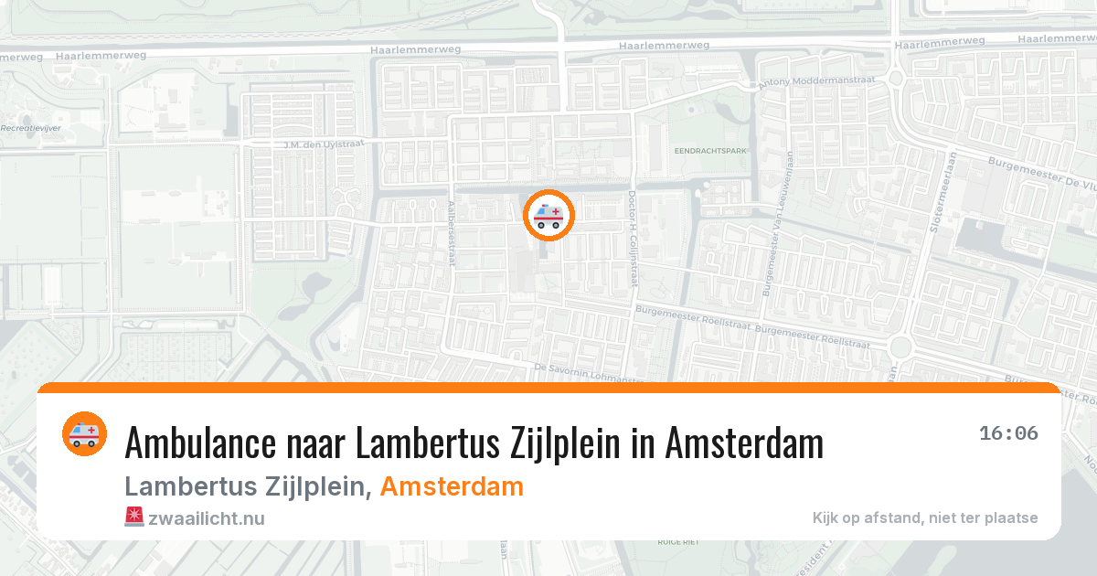 Ambulance naar Lambertus Zijlplein in Amsterdam — 15 jul 2026