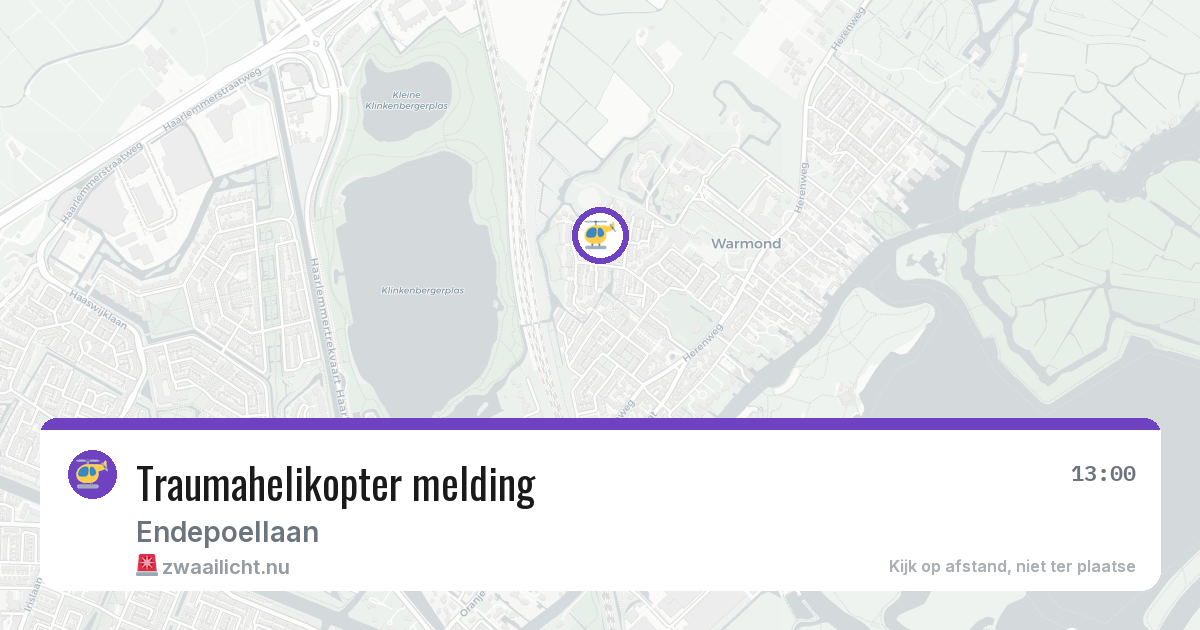 Traumahelikopter melding — 14 feb 2026