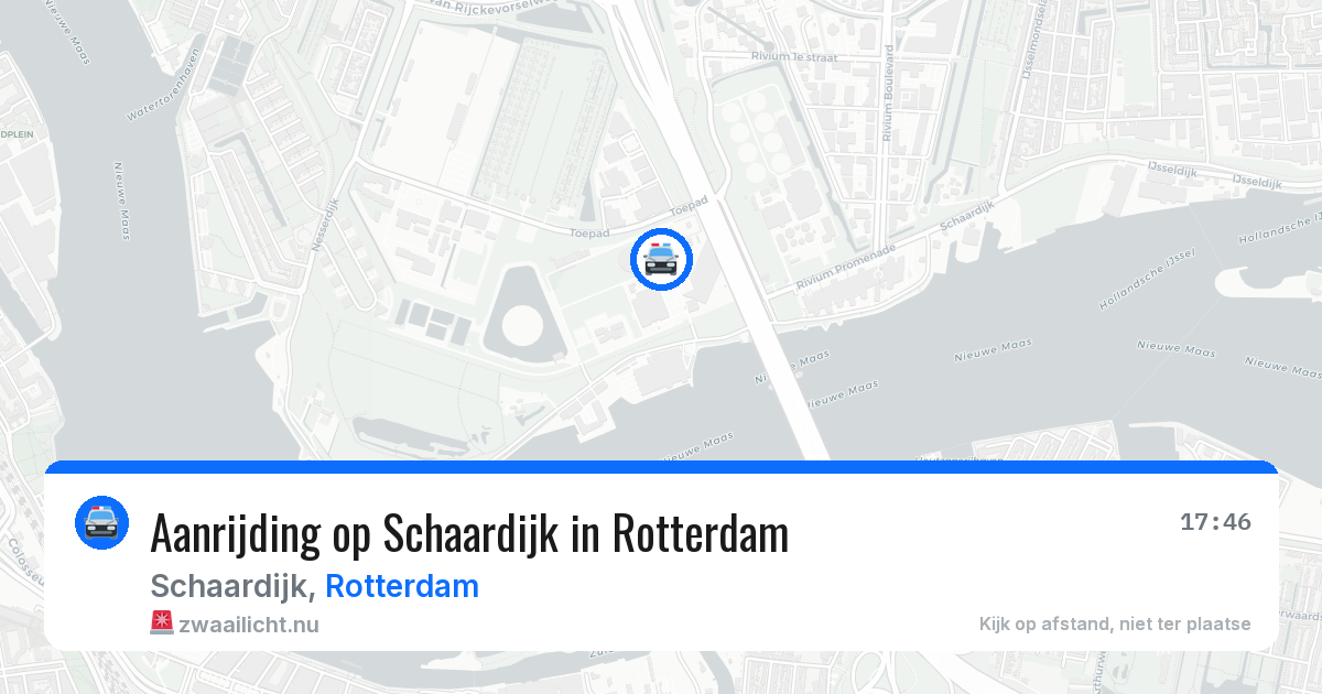Aanrijding op Schaardijk in Rotterdam — 10 jul 2026