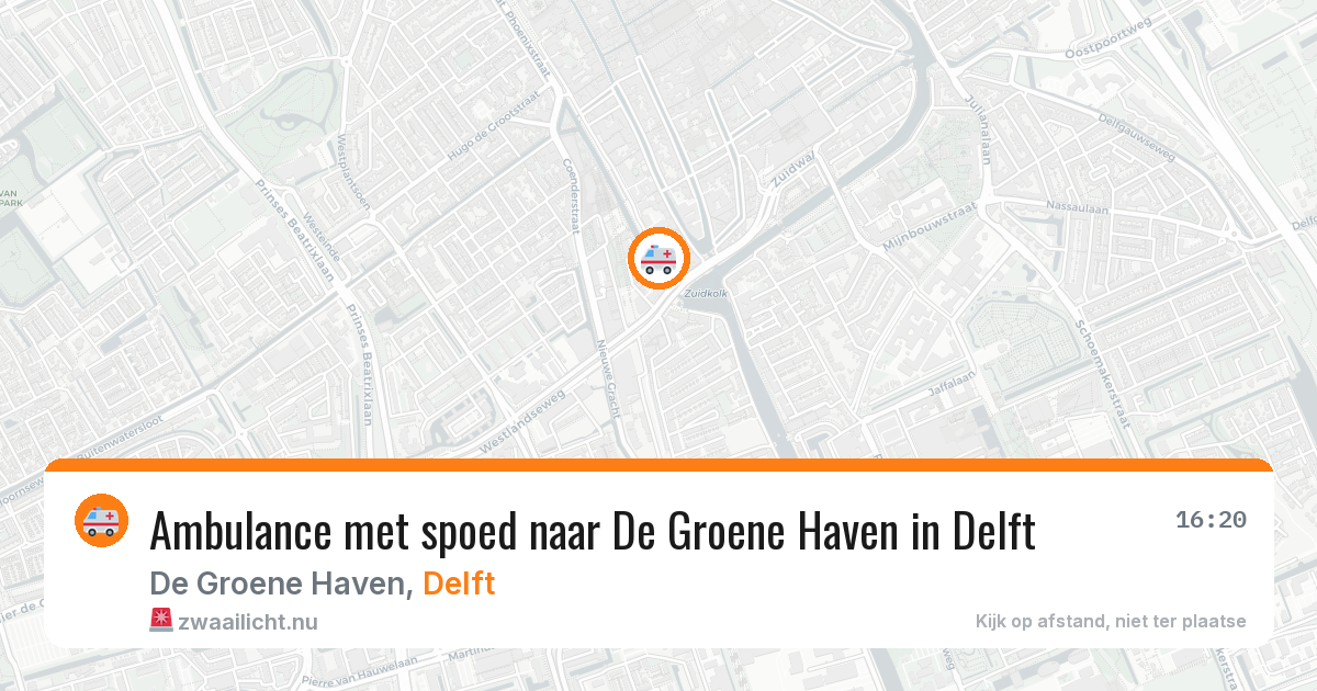 Ambulance met spoed naar De Groene Haven in Delft — 26 mei 2026