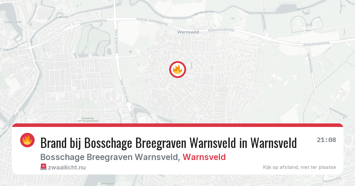 Brand bij Bosschage Breegraven Warnsveld in Warnsveld — 20 mei 2026