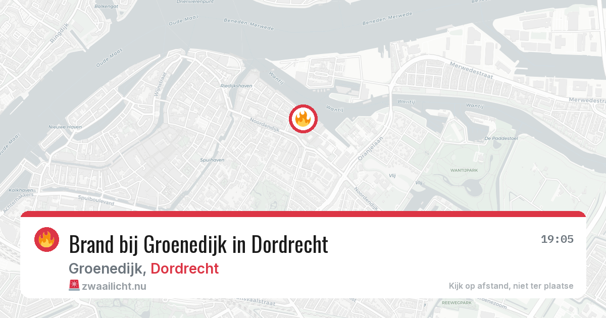 Brand bij Groenedijk in Dordrecht — 26 jul 2026