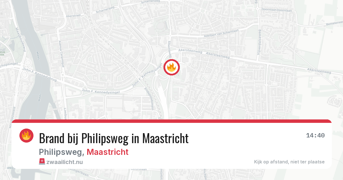 Brand bij Philipsweg in Maastricht — 16 jul 2026