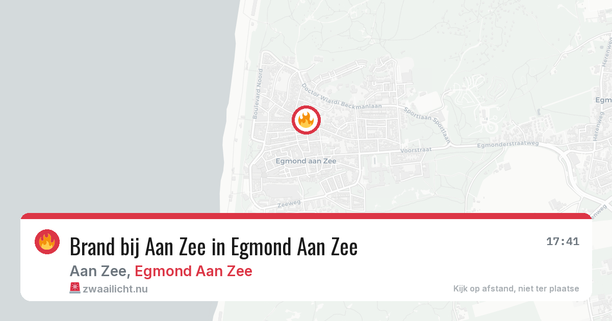 Brand bij Aan Zee in Egmond Aan Zee — 25 mei 2026