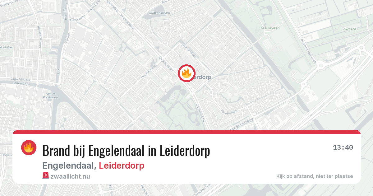 Brand bij Engelendaal in Leiderdorp — 23 mei 2026