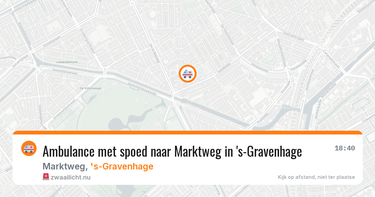 Ambulance met spoed naar Marktweg in 's-Gravenhage — 14 mei 2026