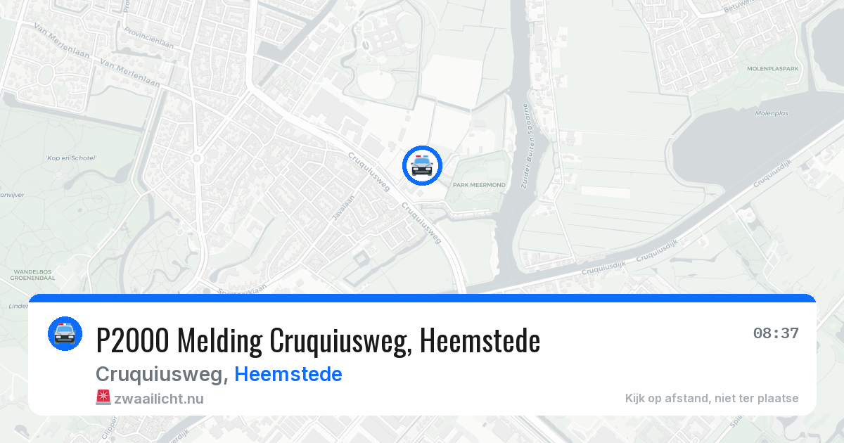 P2000 Melding Cruquiusweg, Heemstede — 23 mrt 2026