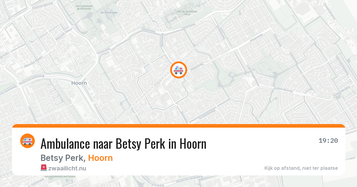 Ambulance naar Betsy Perk in Hoorn — 25 jul 2026