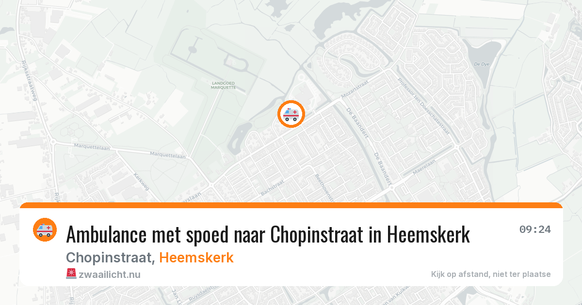 Ambulance met spoed naar Chopinstraat in Heemskerk — 9 jul 2026