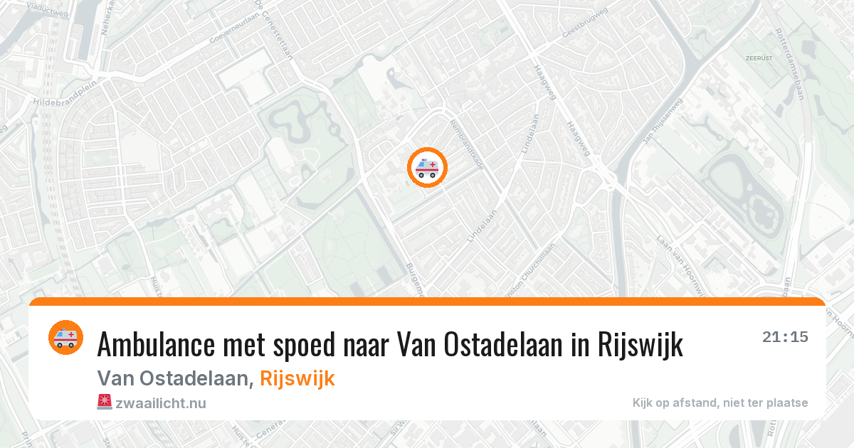Ambulance met spoed naar Van Ostadelaan in Rijswijk — 3 mei 2026