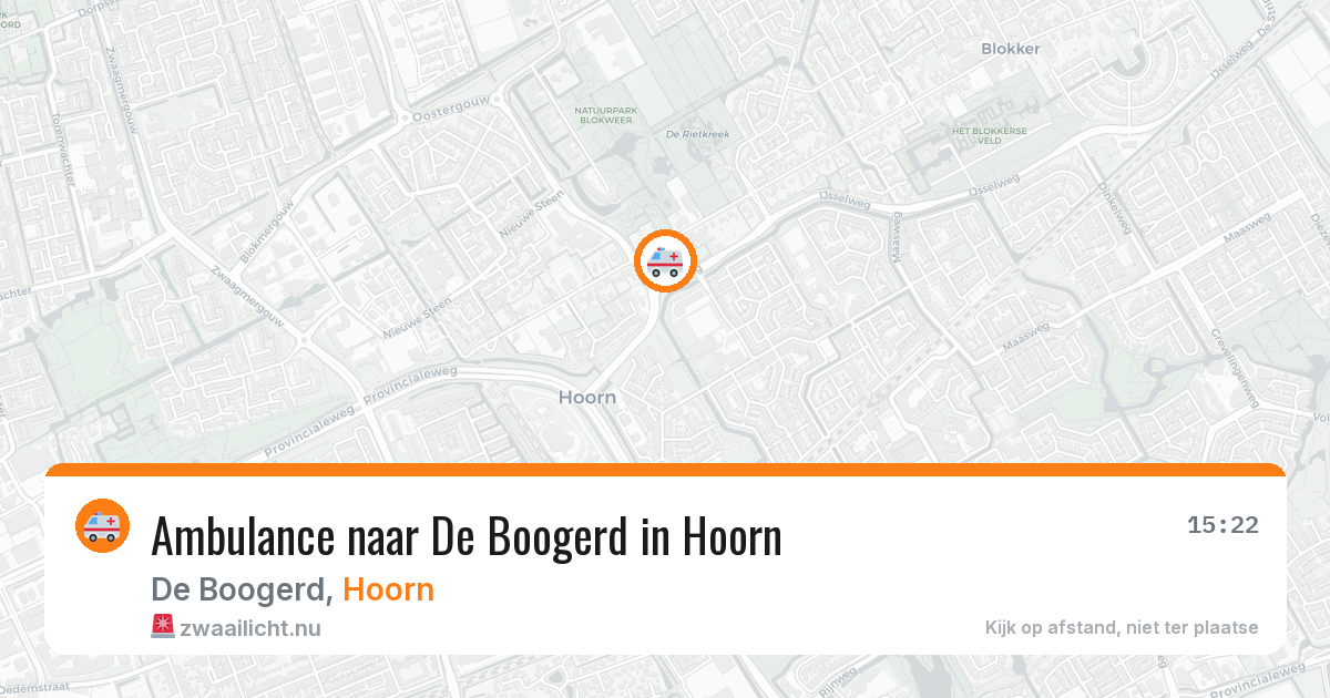 Ambulance naar De Boogerd in Hoorn — 13 jul 2026