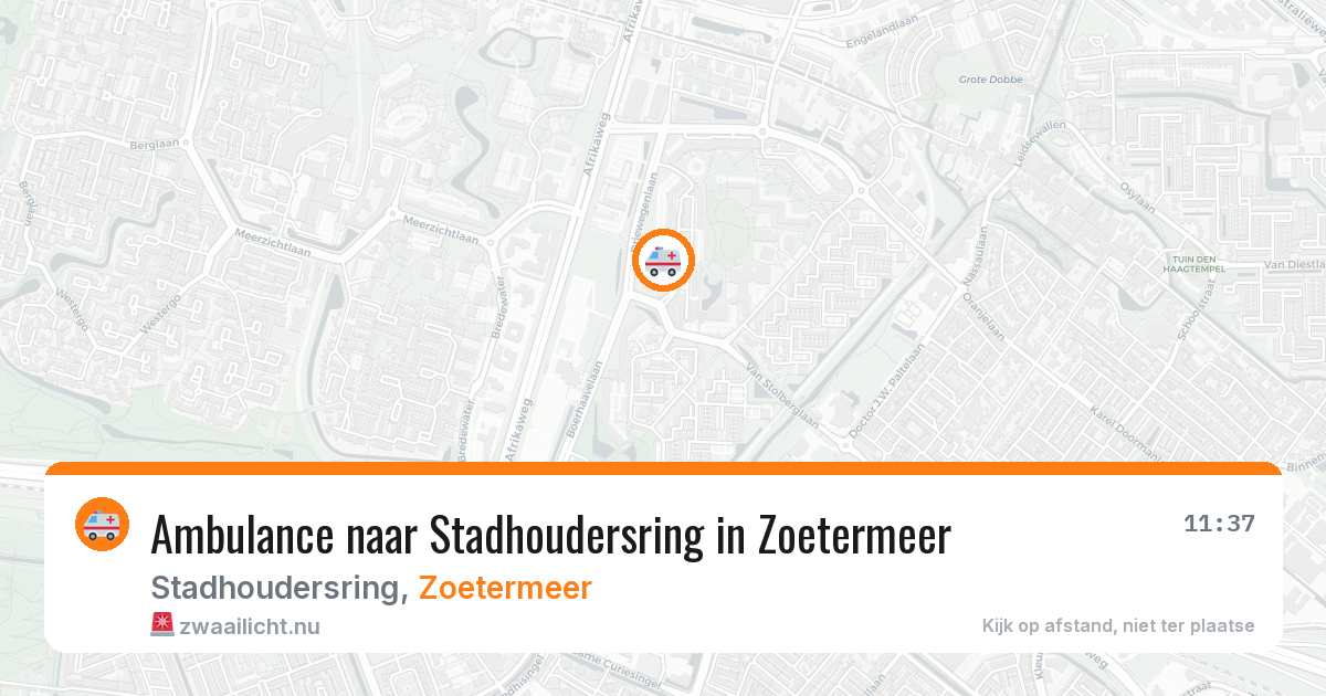 Ambulance naar Stadhoudersring in Zoetermeer — 14 jul 2026
