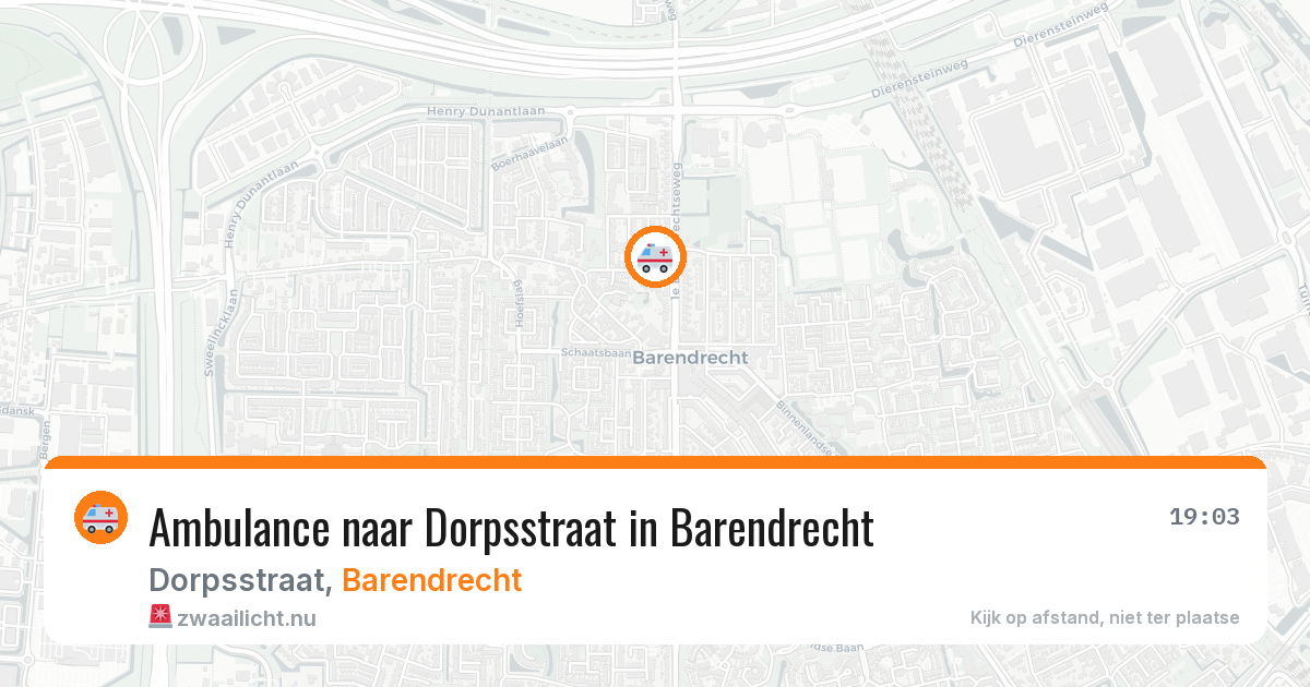Ambulance naar Dorpsstraat in Barendrecht — 11 jul 2026