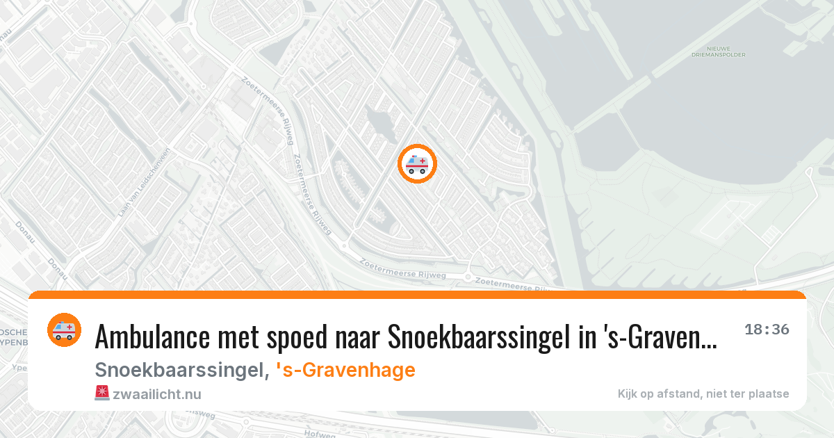 Ambulance met spoed naar Snoekbaarssingel in 's-Gravenhage — 25 jul 2026