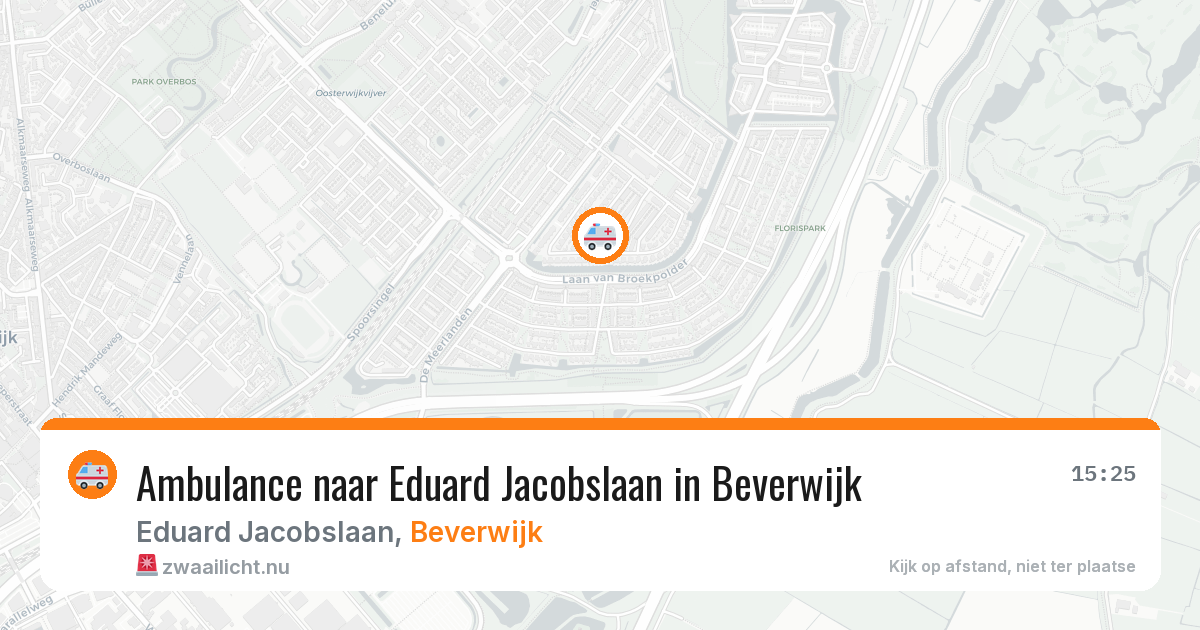 Ambulance naar Eduard Jacobslaan in Beverwijk — 13 jul 2026