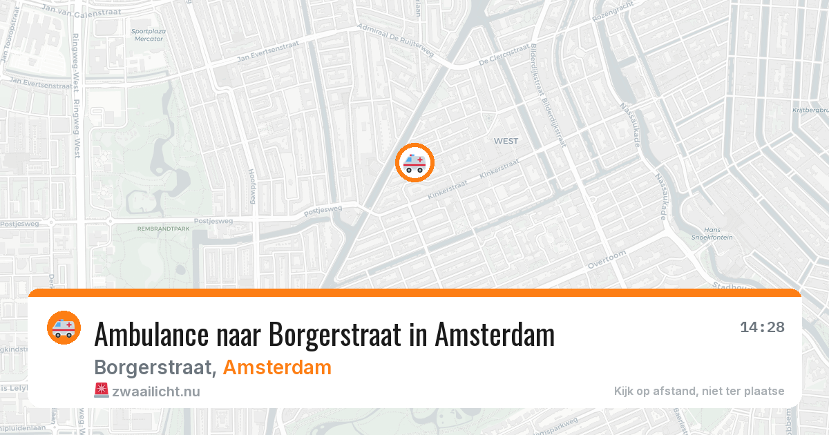 Ambulance naar Borgerstraat in Amsterdam — 15 jul 2026