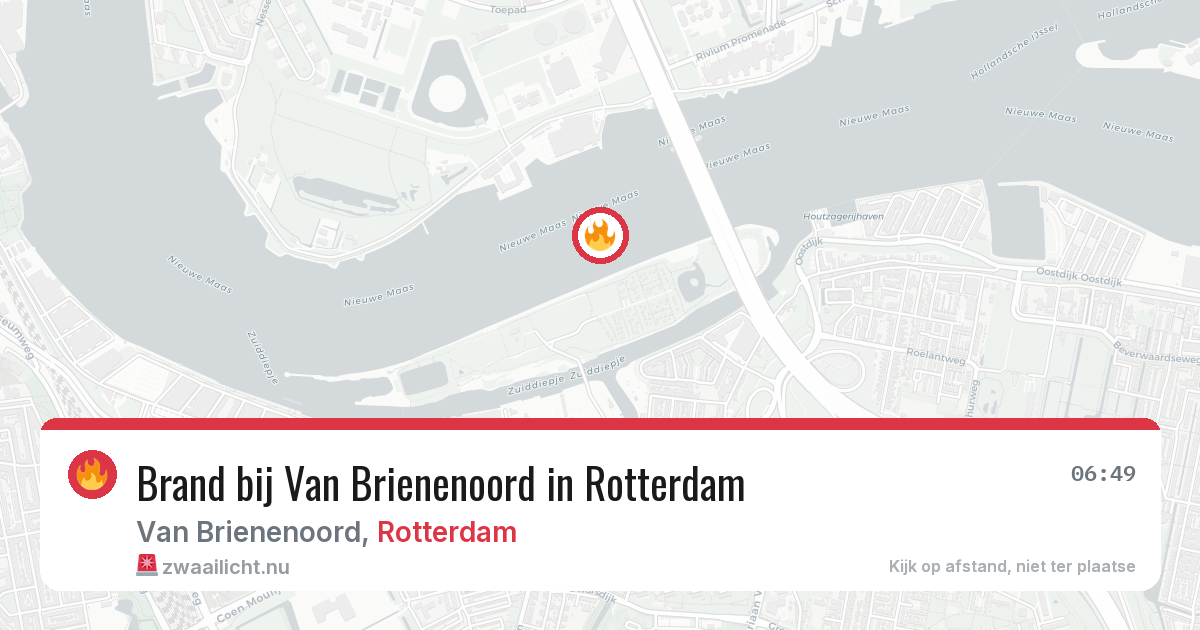Brand bij Van Brienenoord in Rotterdam — 17 jul 2026